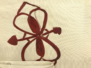 アンティーク　川島織物製　綴れ花模様刺繍名古屋帯